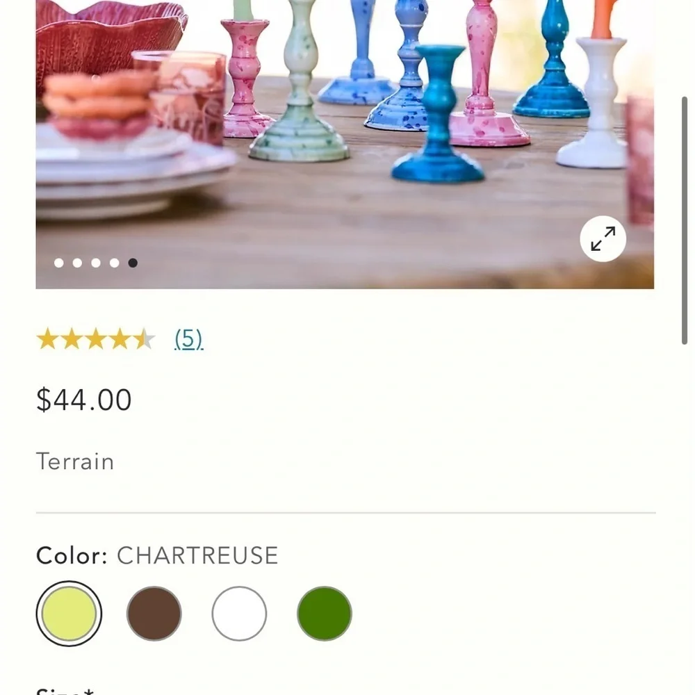 Anthropologie Maple Stick Candle Set of 2 NWT